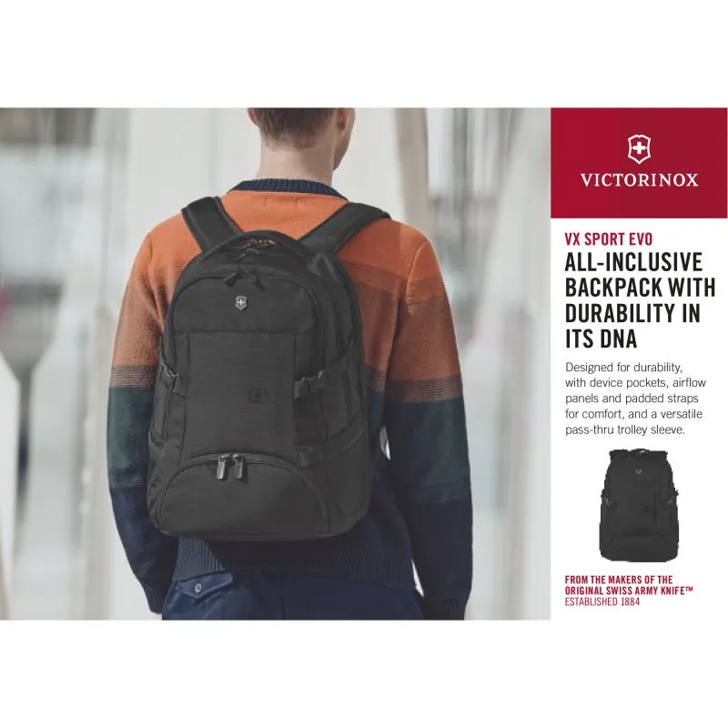 Victorinox Vx Sport EVO Deluxe Backpack - Black\/Black