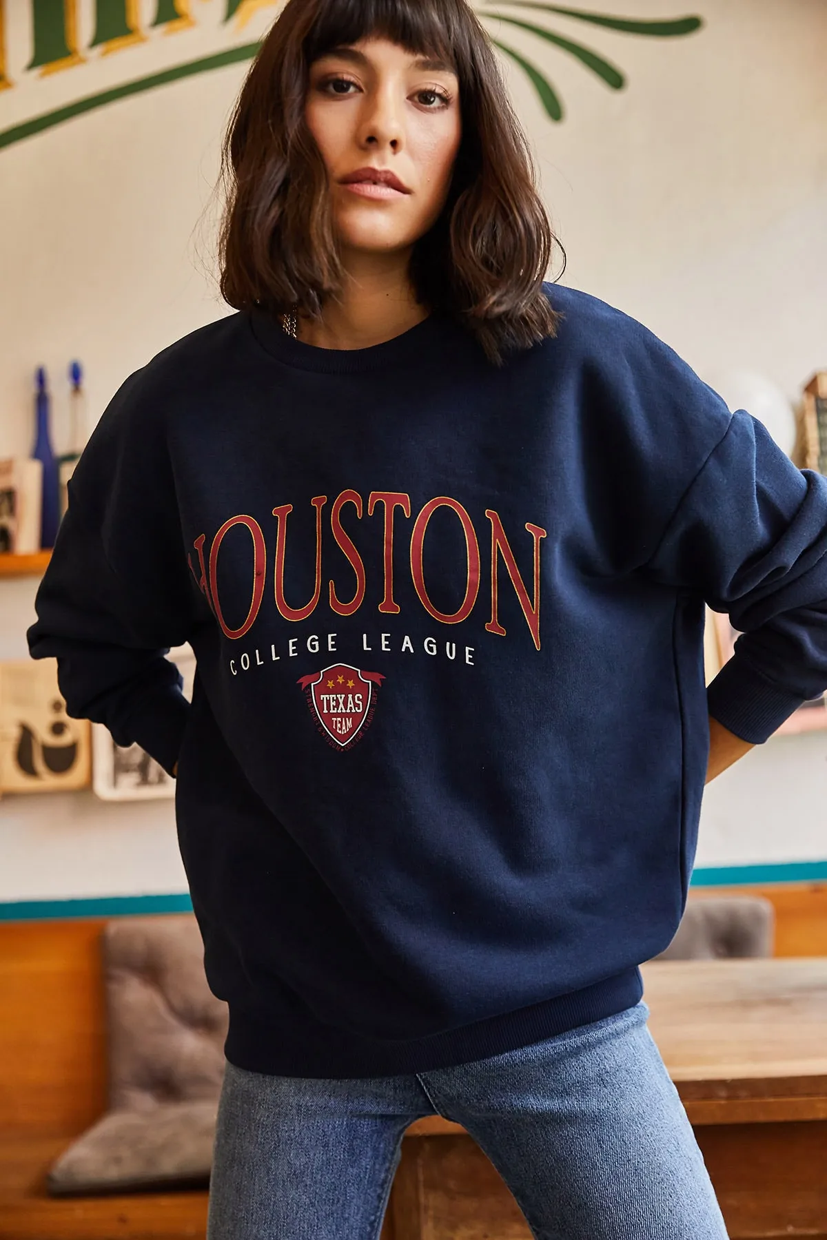 Olalook  Sweatshirt - Dunkelblau - Relaxed Fit