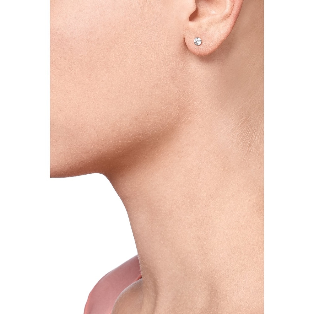 FAVS Boucles d'oreilles à fermoir à poussette 375 Or blanc Boucles d'oreilles