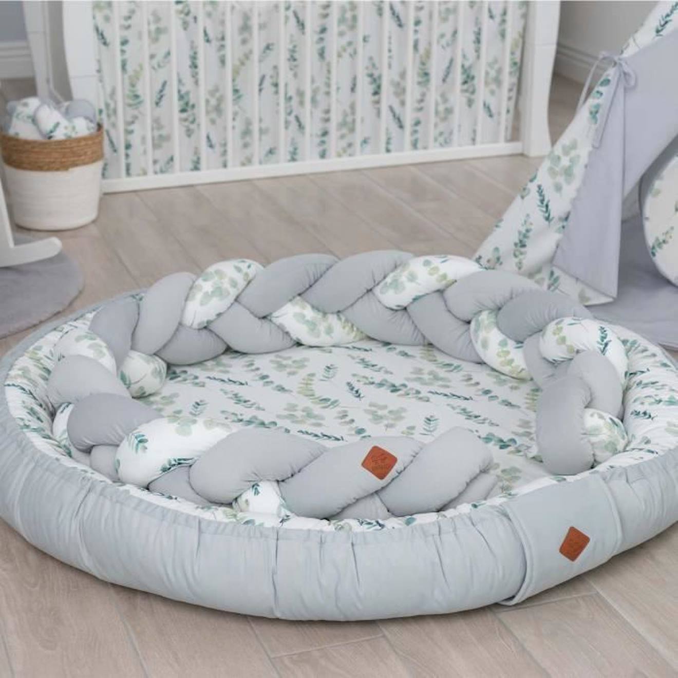 Tresse de lit bébé universelle Eucalyptus Multicolore TU blanc