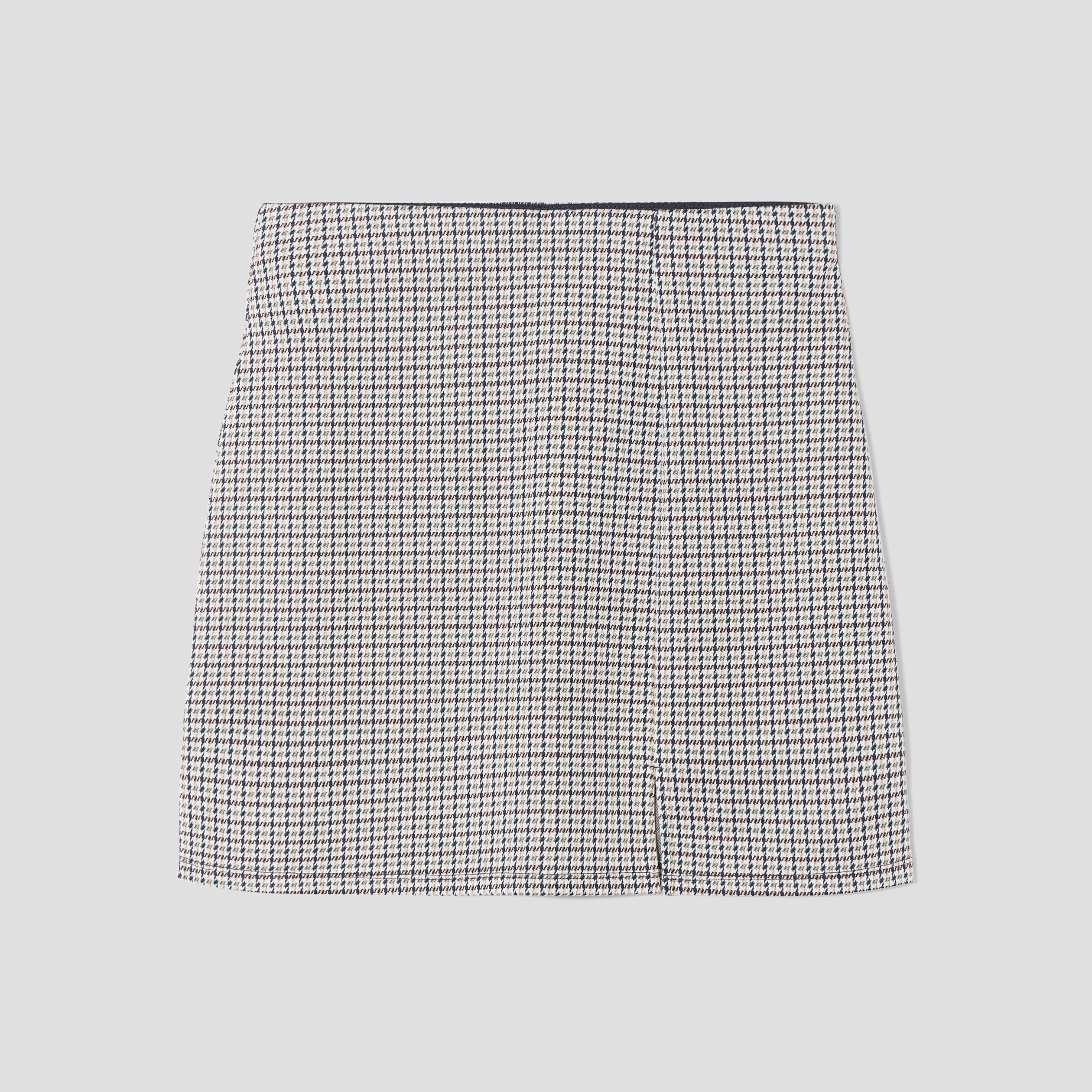 Jupe courte droite avec fente beige femme | La Halle