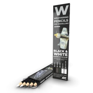 AK Black & White Shading Effects Pencil Set (5)