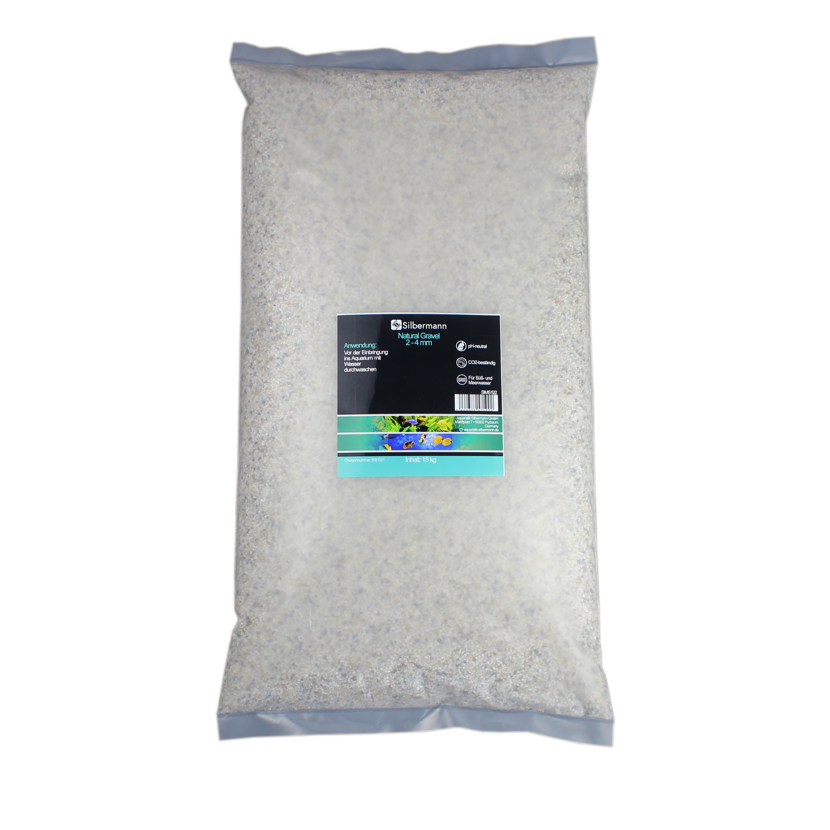 Silbermann Bodengrund Silbermann Natural Gravel 15 kg