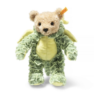 Hoodie-Teddybär Drache, 27 cm, hellgrün