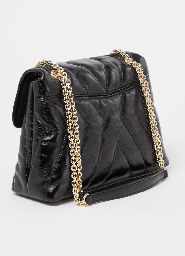 Borsa a tracolla Sandro in pelle trapuntata con logo