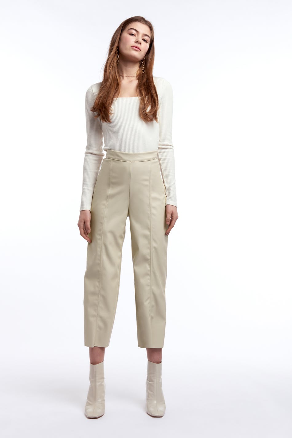 Holly PU culotte trousers