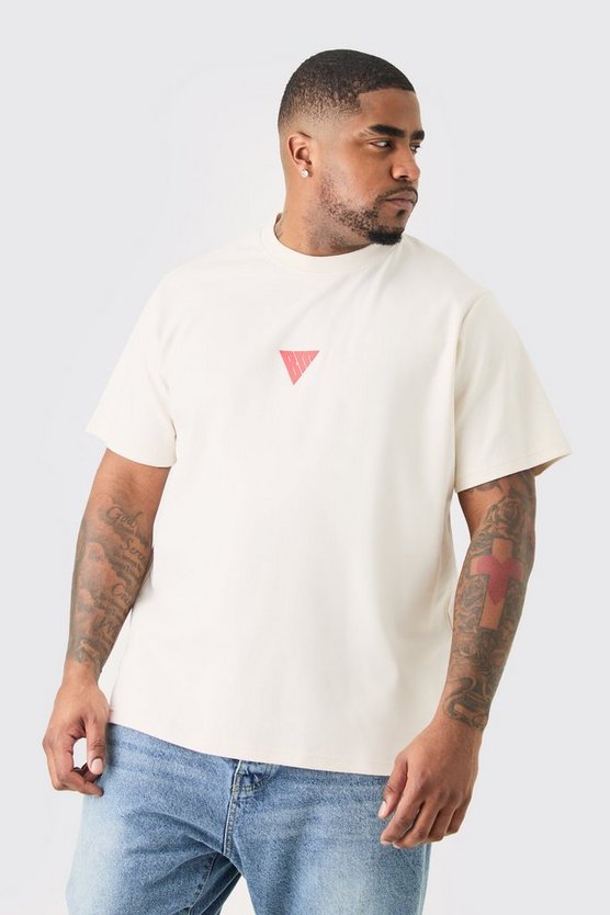 Plus Slim-Fit T-Shirt mit Print