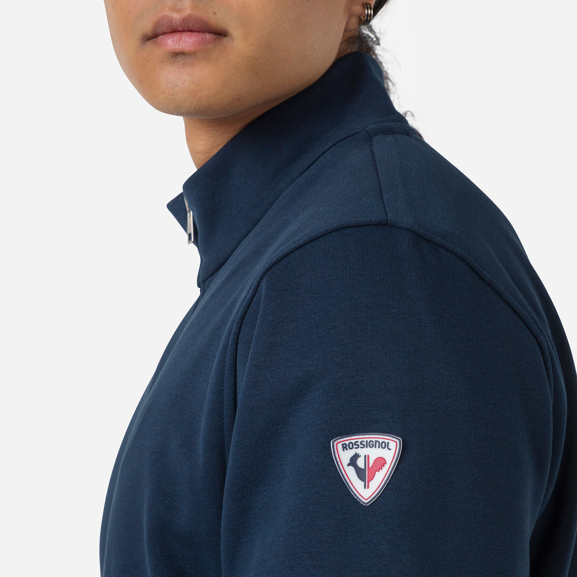 Sweat en coton zippé Logo Homme