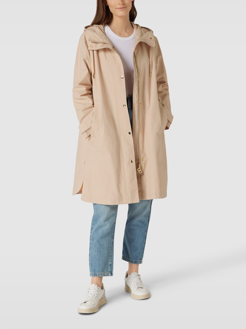 Parka mit Seitenschlitzen in beige