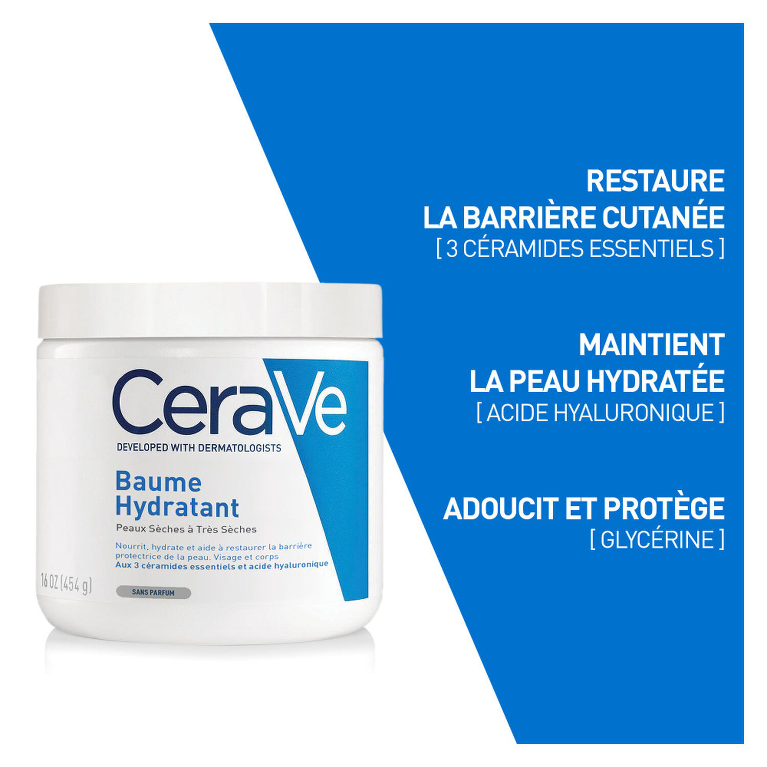 Cerave Baume Hydratant Peau Sèche à Très Sèche