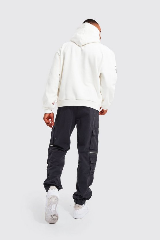 Twill Cargo-Hose mit Taschen und Reißverschlüssen