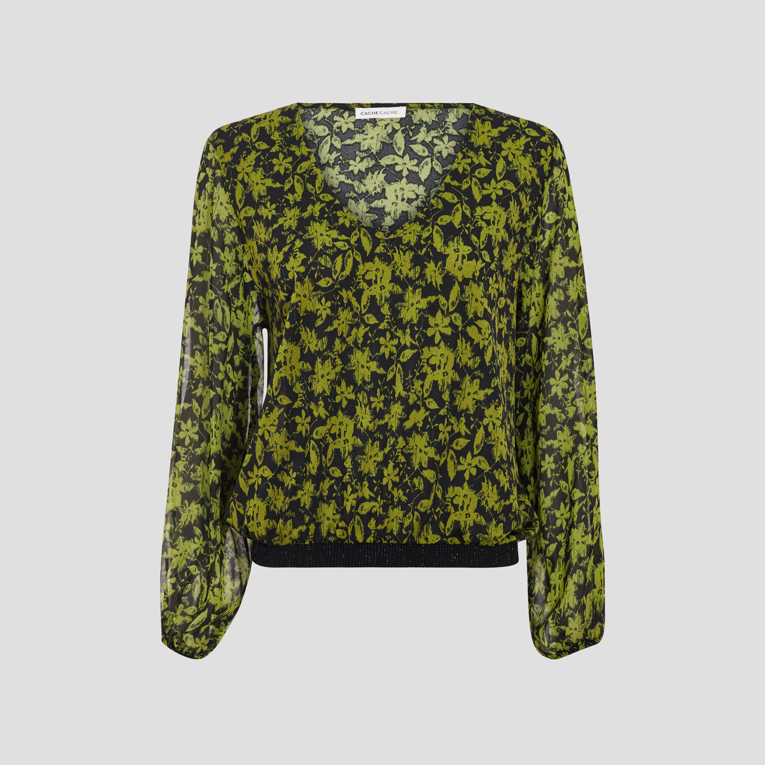 Blouse à manches longues noir femme | Cache Cache