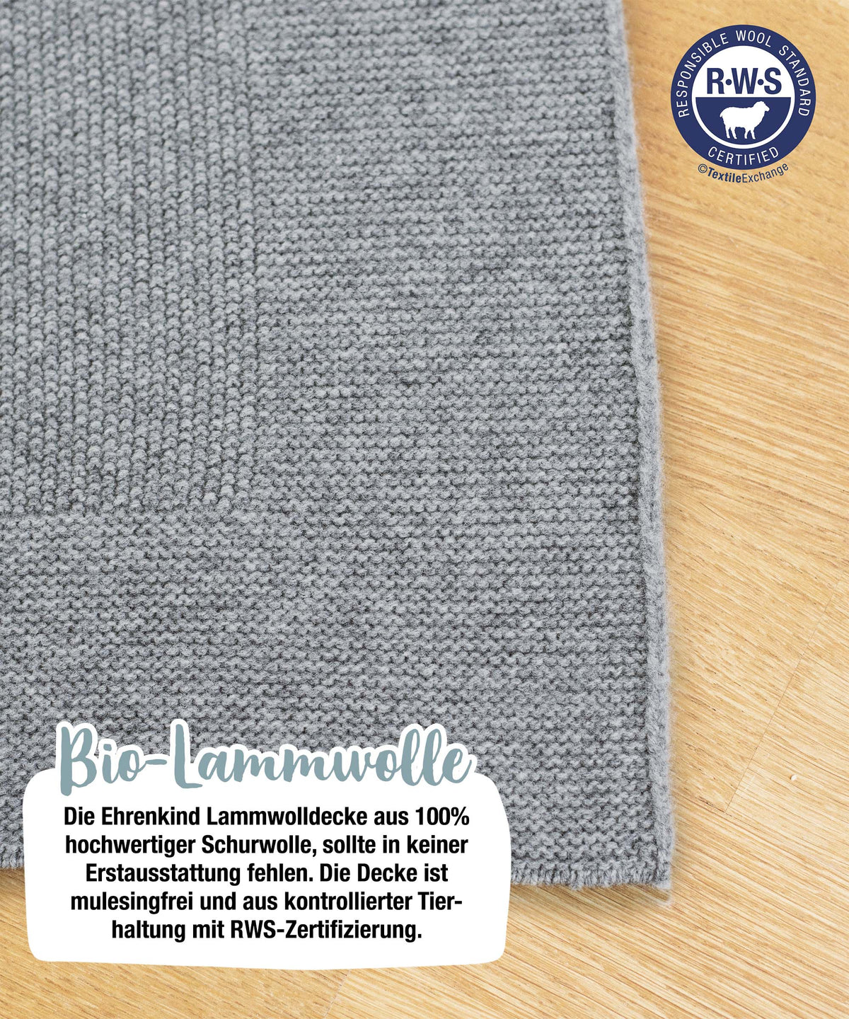 Babydecke aus Bio-Lammwolle