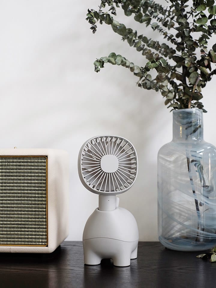 Designnest Tischventilator ''PetFan'' in Grau - (B)12 x (H)14 x (T)5 cm günstig kaufen onesize