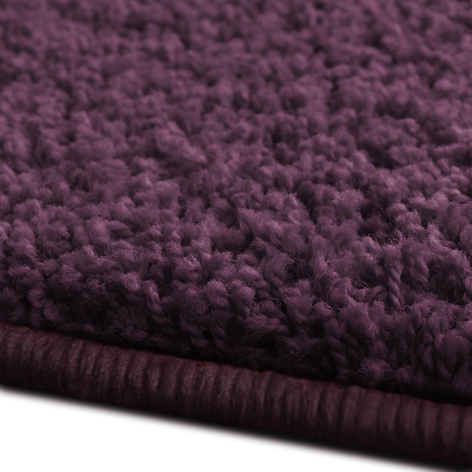 Hochflor-Bettumrandung Barcelona Lila, 3 Größen, Teppichläufer, ideal im Schlafzimmer Floordirekt, Höhe 22 mm, (3-tlg), Shaggy