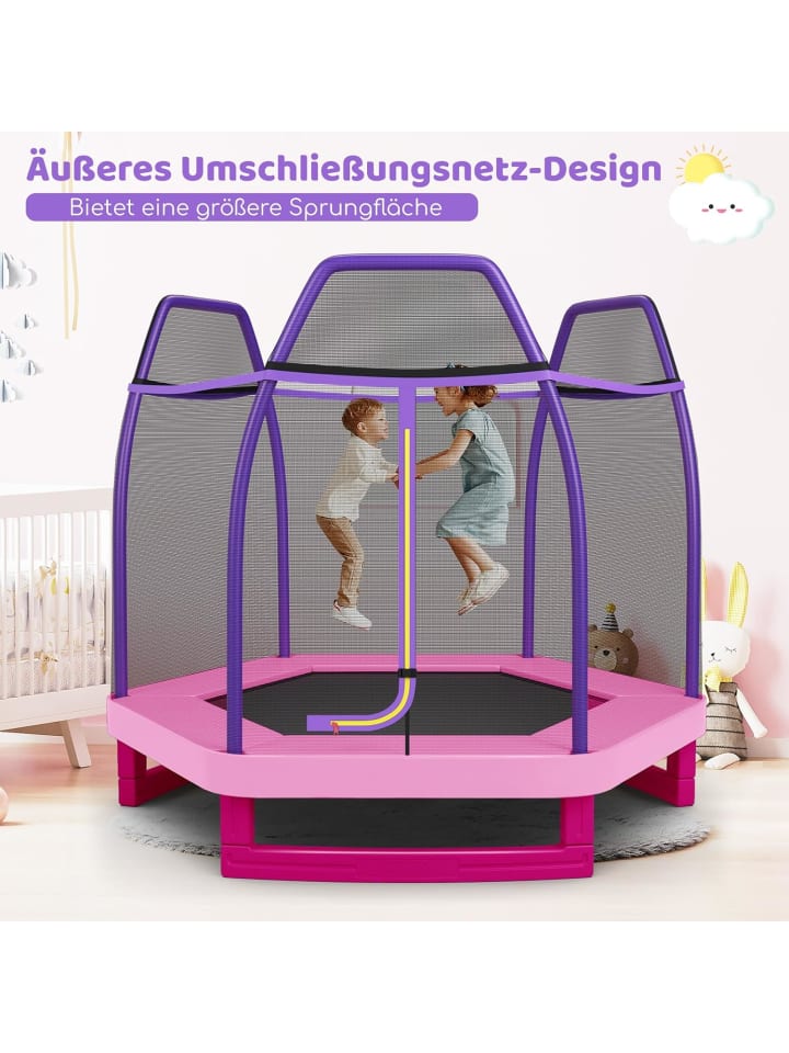 COSTWAY Trampolin ab 3 Jahre in Rosa günstig kaufen onesize