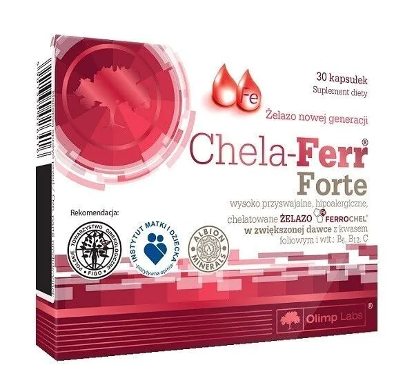 Olimp Chela-Ferr Forte, maisto papildas su geležimi, kapsulės