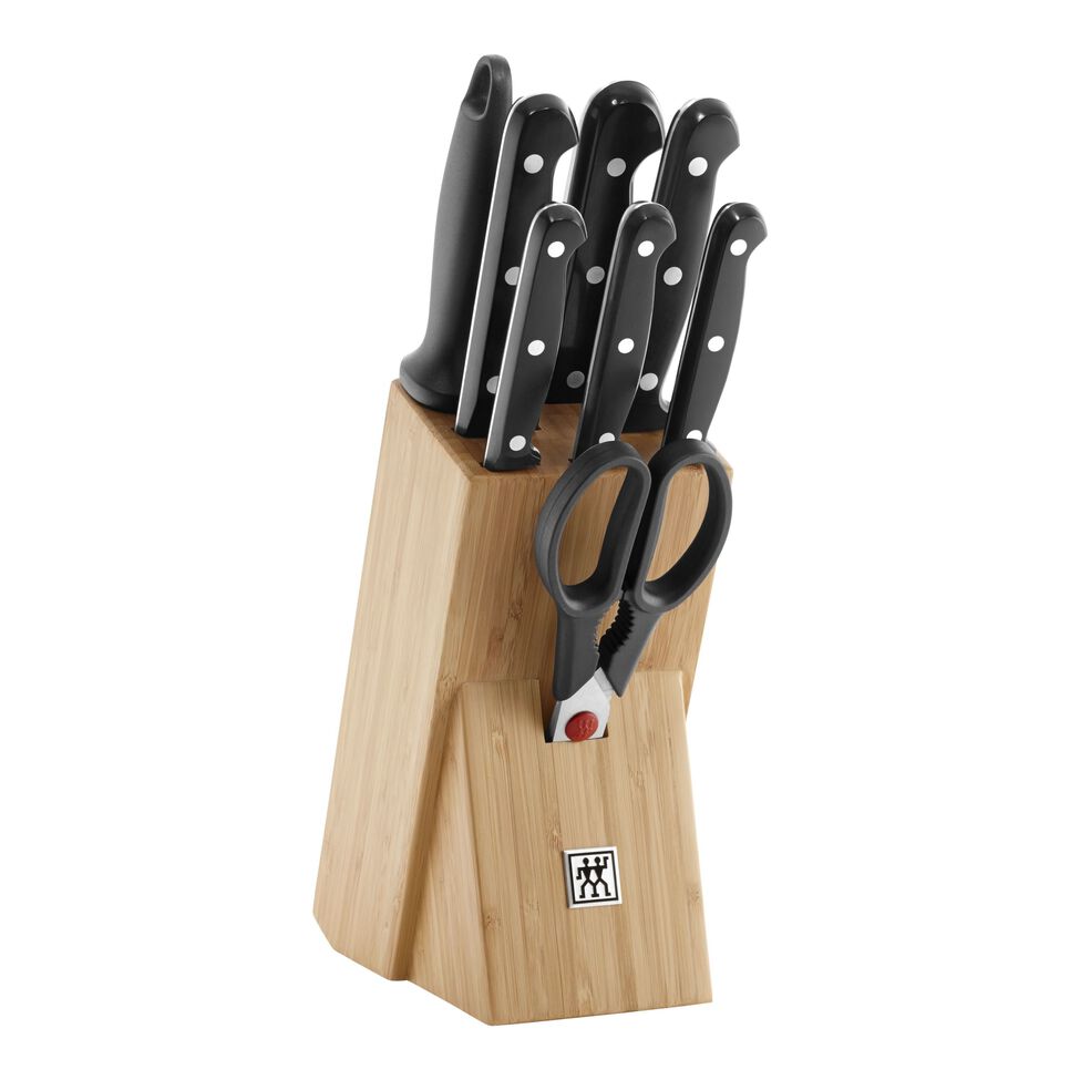 Messerblockset 9-tlg, Natur