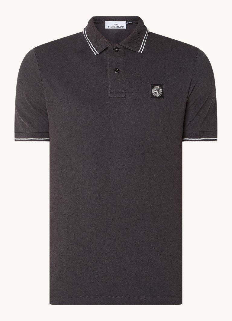 Πόλο μπλουζάκι Stone Island 2SC18 από βαμβακερό πικέ κανονικής εφαρμογής με επένδυση στα μανίκια