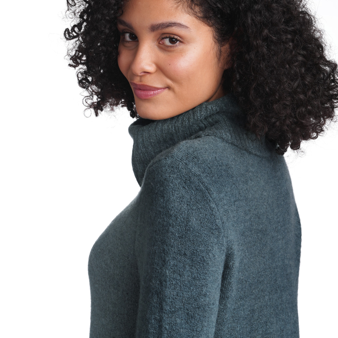Damen Strickkleid mit Rollkragen