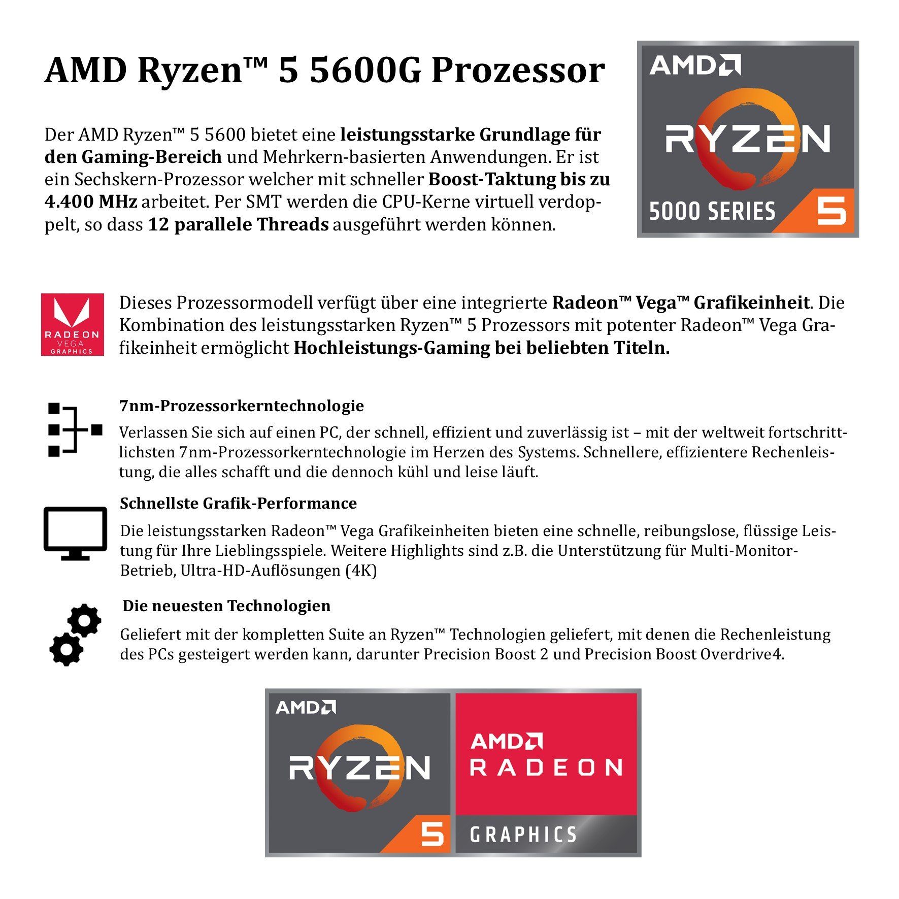 Meinpc Refresh 5600G Set Gaming-PC-Komplettsystem (27,00