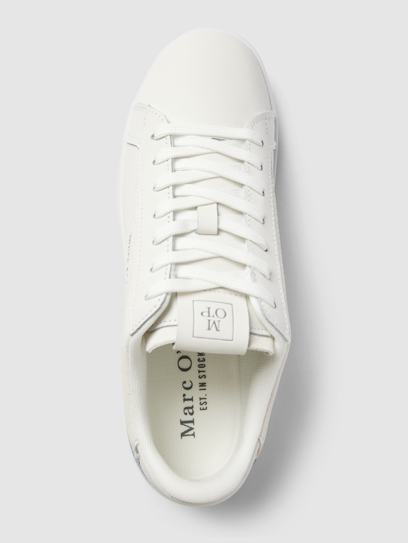 Sneaker aus echtem Leder in weiß