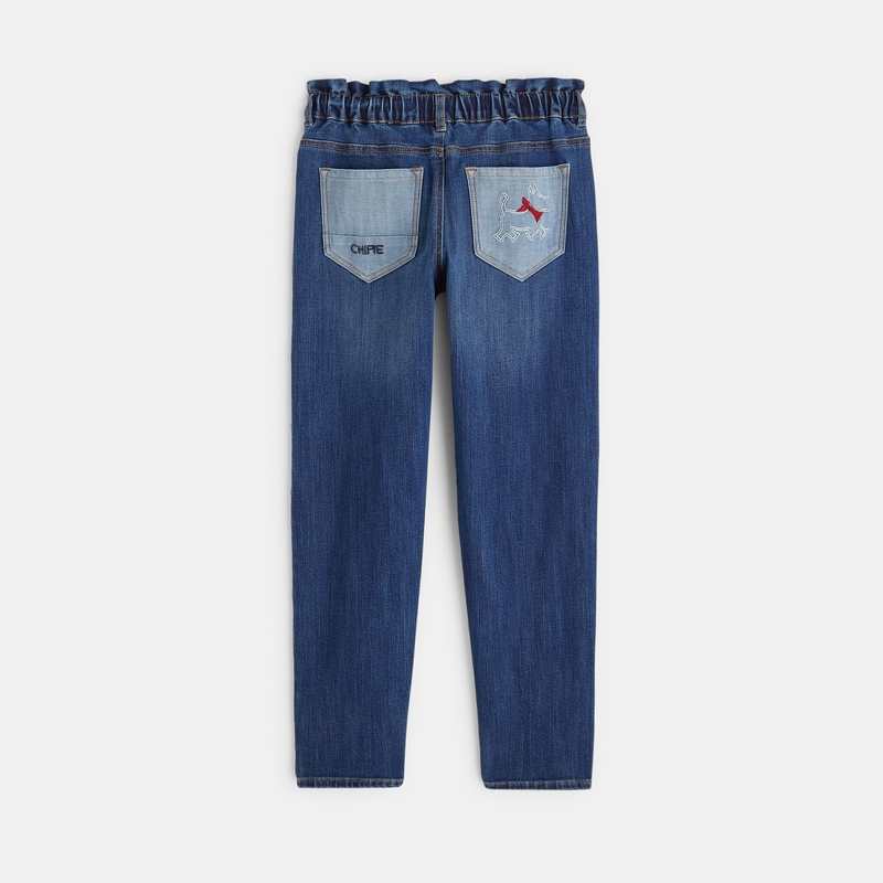 Jean mom Chipie bleu fille