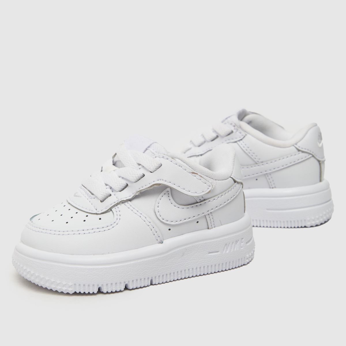 Nike fehér Force 1 Low, könnyen felvehető kisgyermek cipők