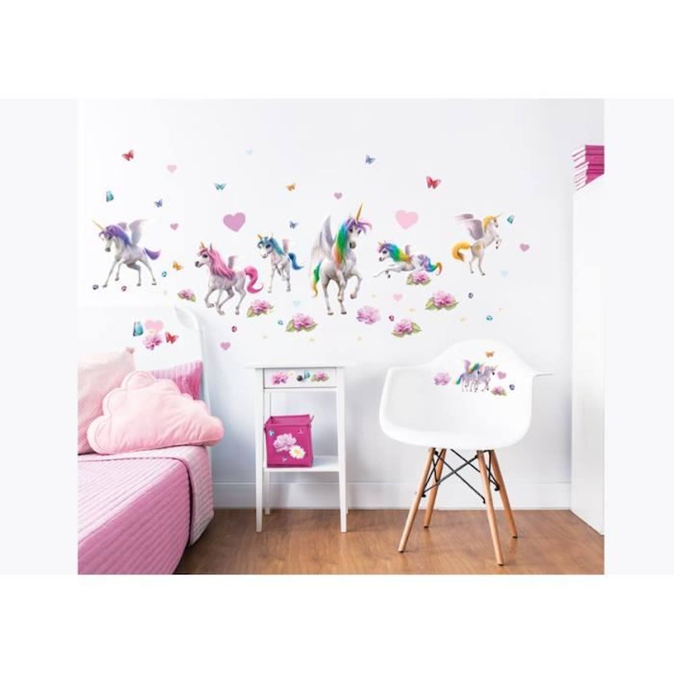 Stickers muraux Magical Unicorn blanc