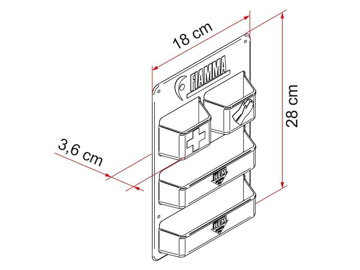 Fiamma Pocket Kassett Serviceklappen-Organizer