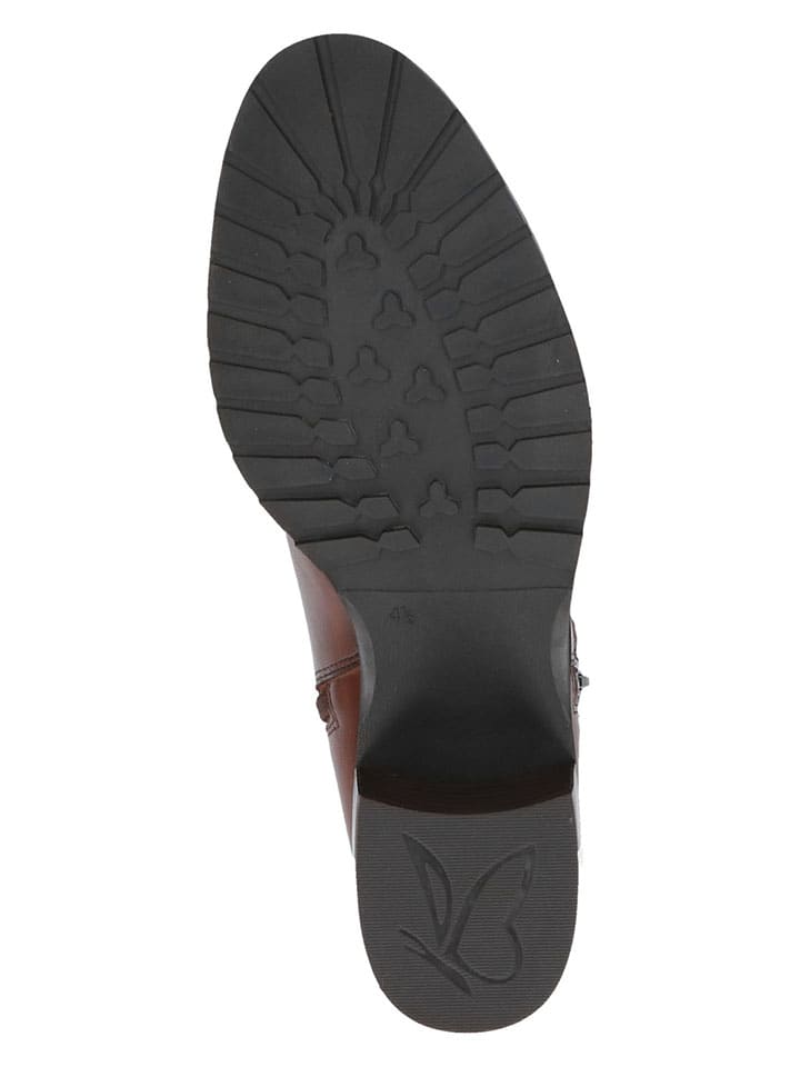 Caprice Leder-Stiefeletten in Braun günstig kaufen