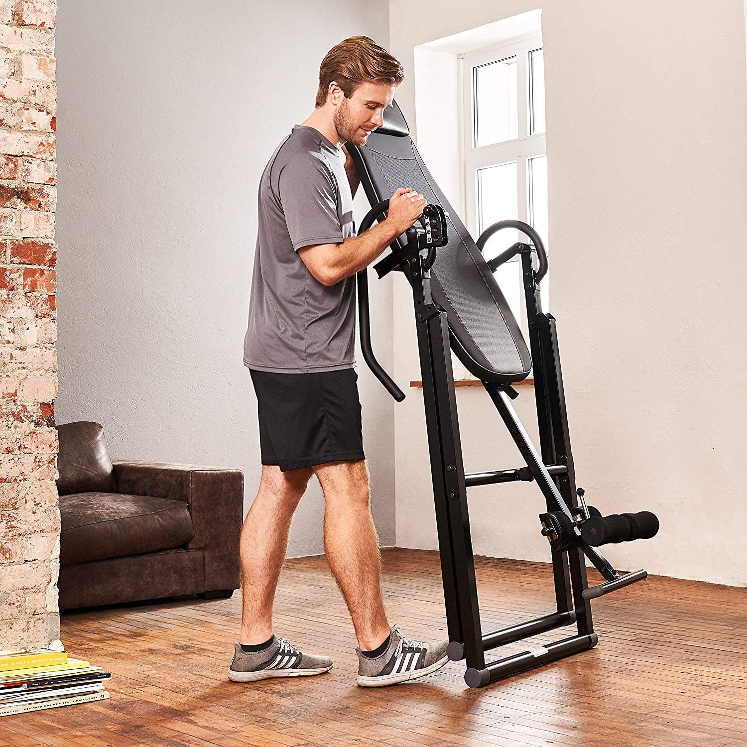 SportPlus Rückentrainer SP-INV-010-B, Inversionsbank, Rückentrainer, Schwerkrafttrainer, Inversionstisch, SP-INV-010-B