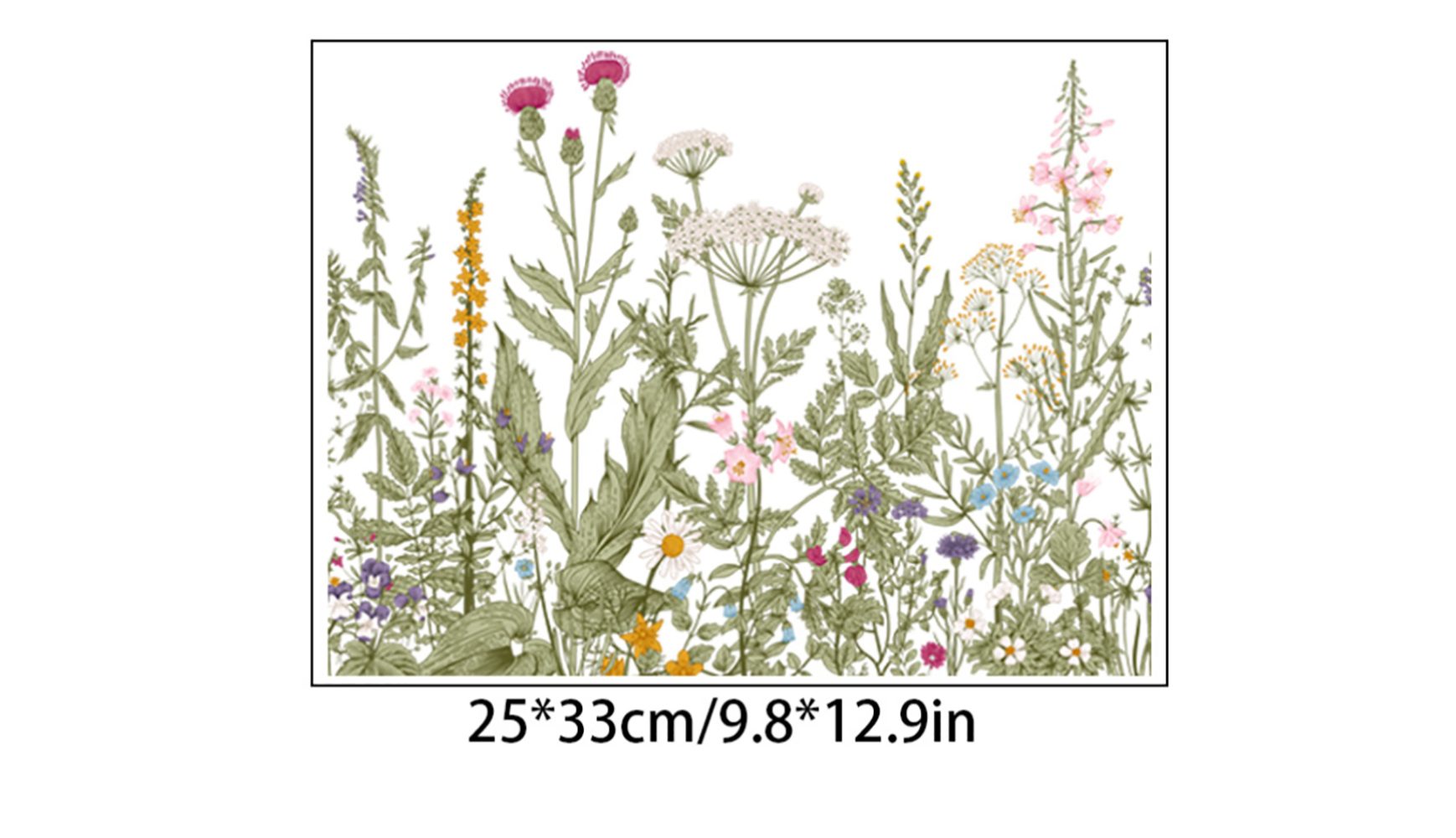 Fenstersticker Selbstklebender Wandaufkleber mit botanischer Blumendekoration, Union Reisen