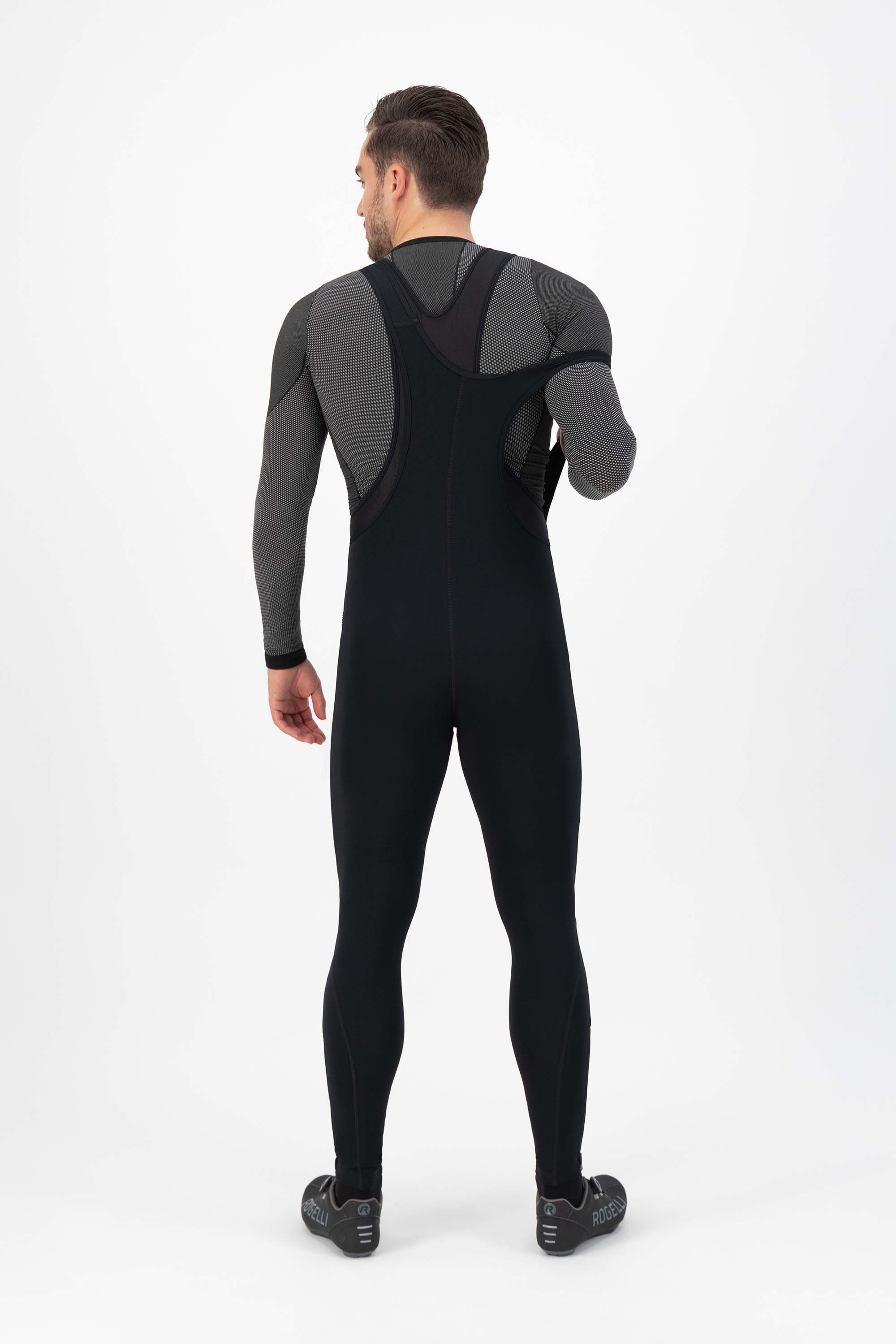 Rogelli Core Black Herren lange Radhose ohne Sitzpolster mit Träger