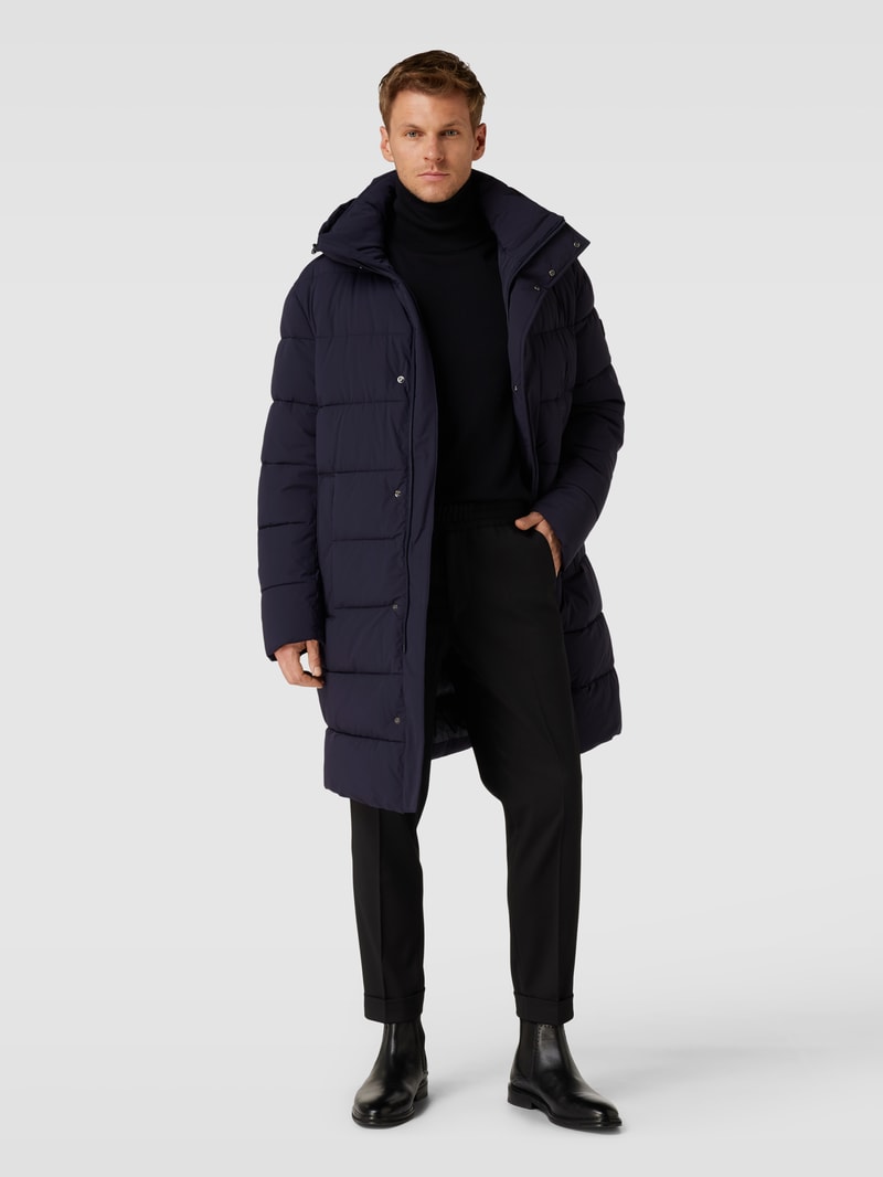 Steppjacke in unifarbenem Design Modell 'Winston' in marineblau