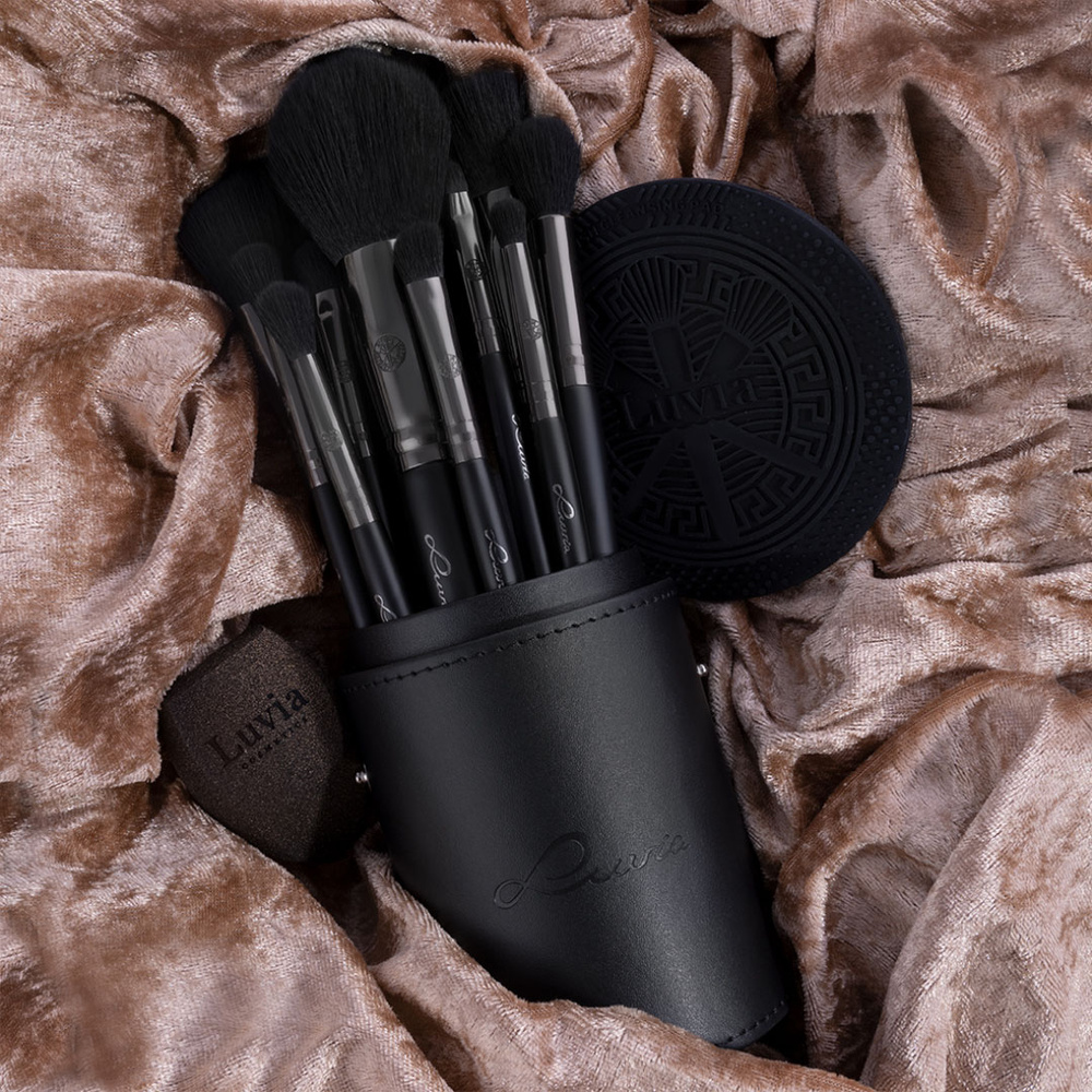 luvia Prime Vegan Pro - Black Set de Pinceaux Visage et Yeaux