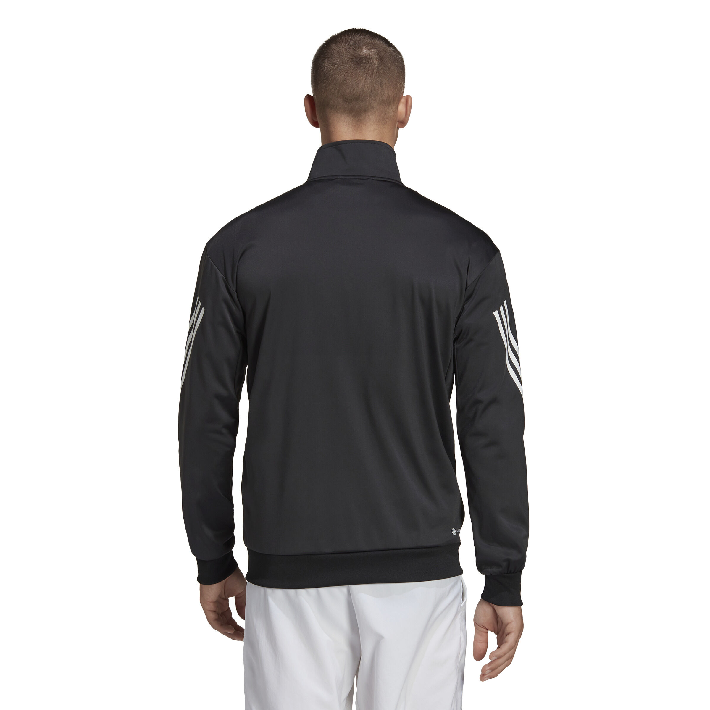 3-Stripes Knit Trainingsjacke Herren - Schwarz, Weiß