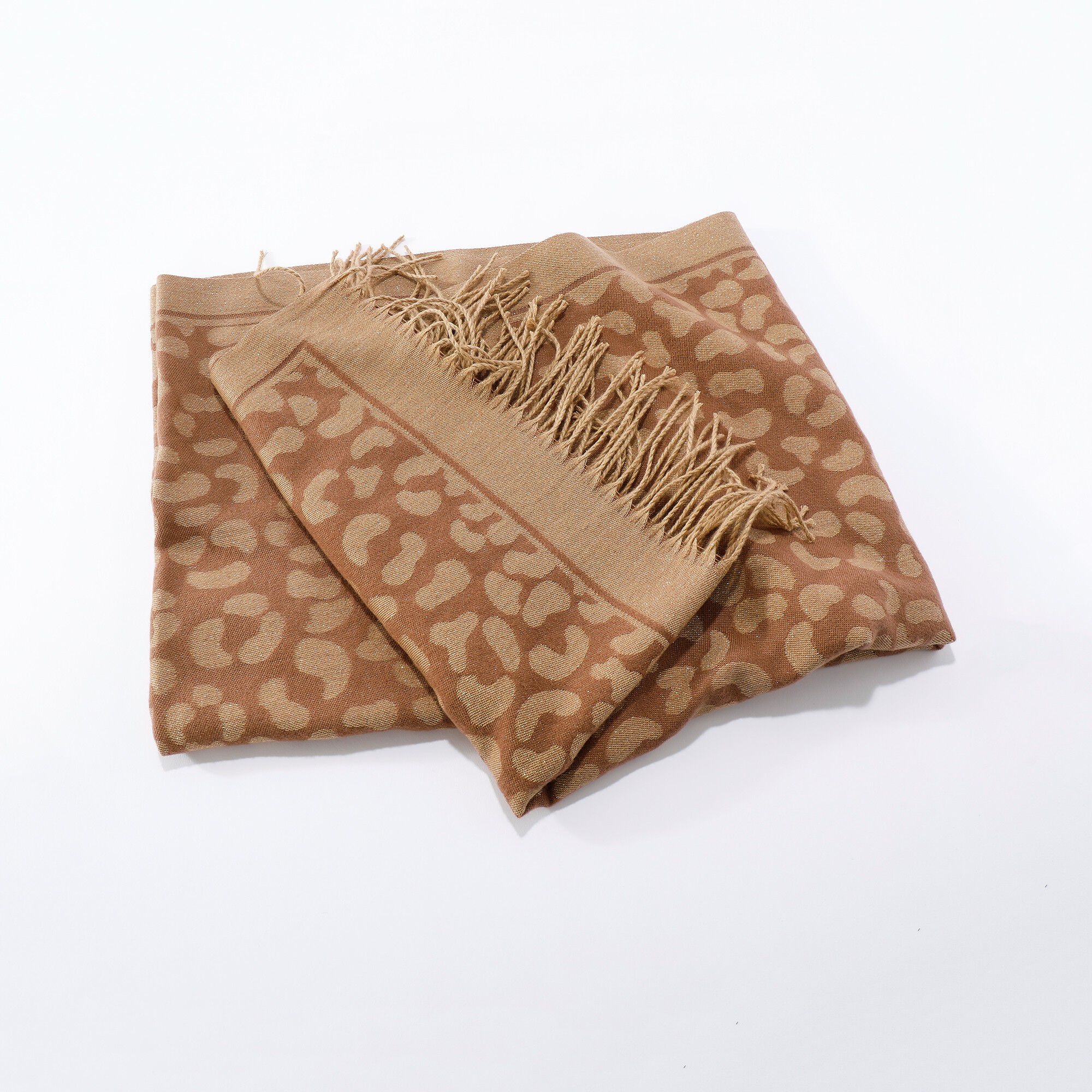Echarpe motif peau de bête, fil brillant
