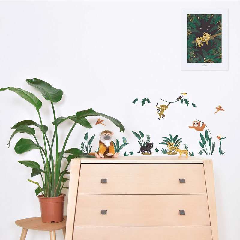 Stickers décoration Petits animaux de la jungle Lilipinso and Co