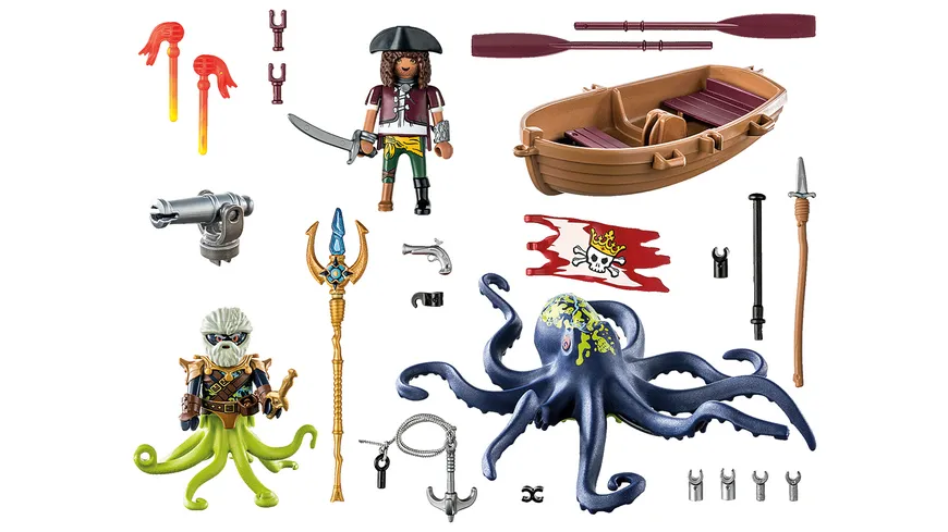 PLAYMOBIL 71419 - Pirates - Kampf gegen den Riesenoktopus