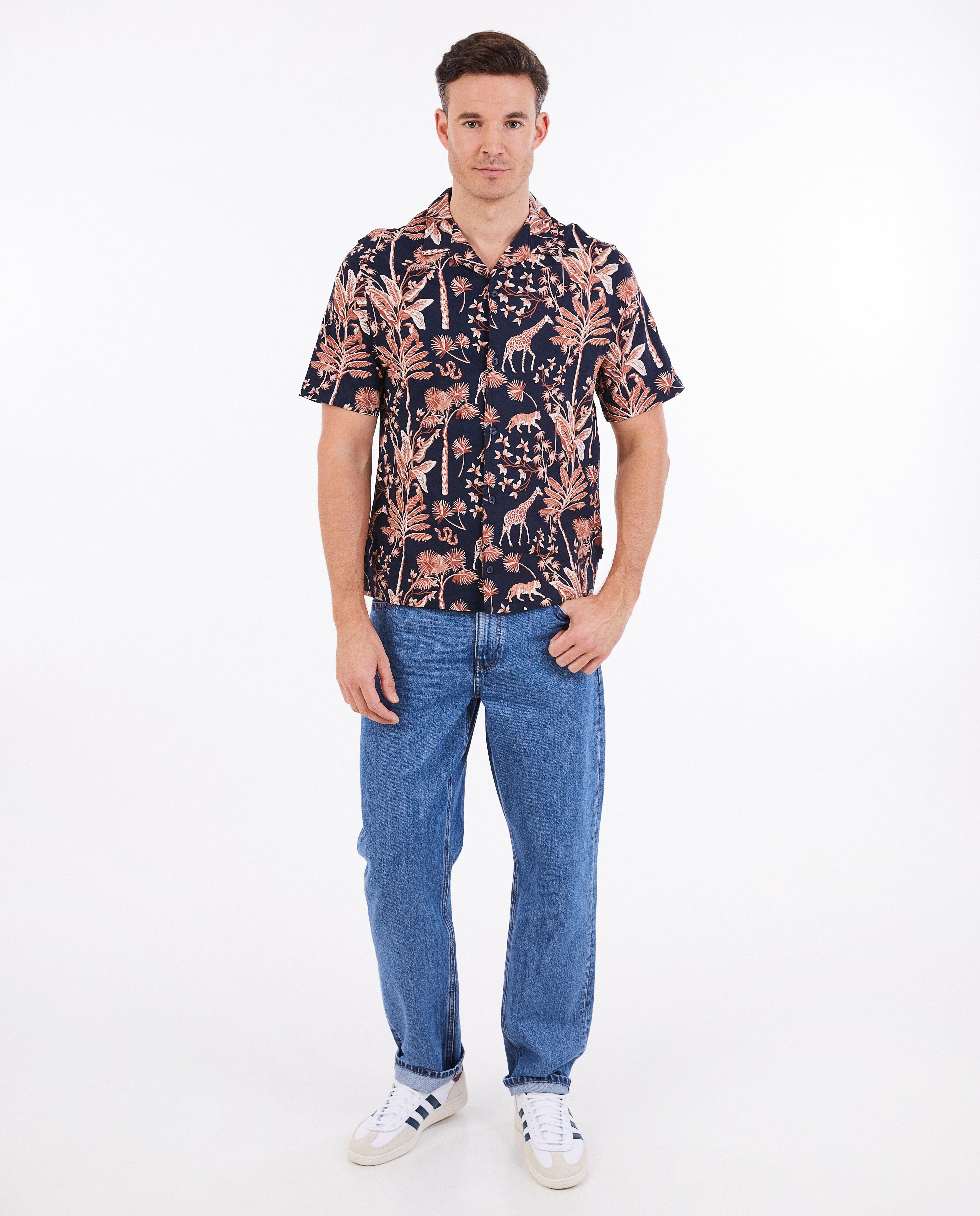 Tricou de quarterback din bumbac organic, albastru închis pentru bărbați