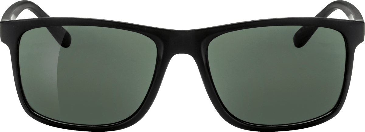 Sonnenbrille Erwachsene schwarz mit eckigen Scheiben, 1 St