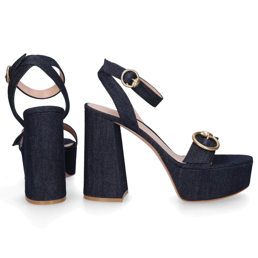 Gianvito Rossi - Sandalen ZANRA Denim - blau