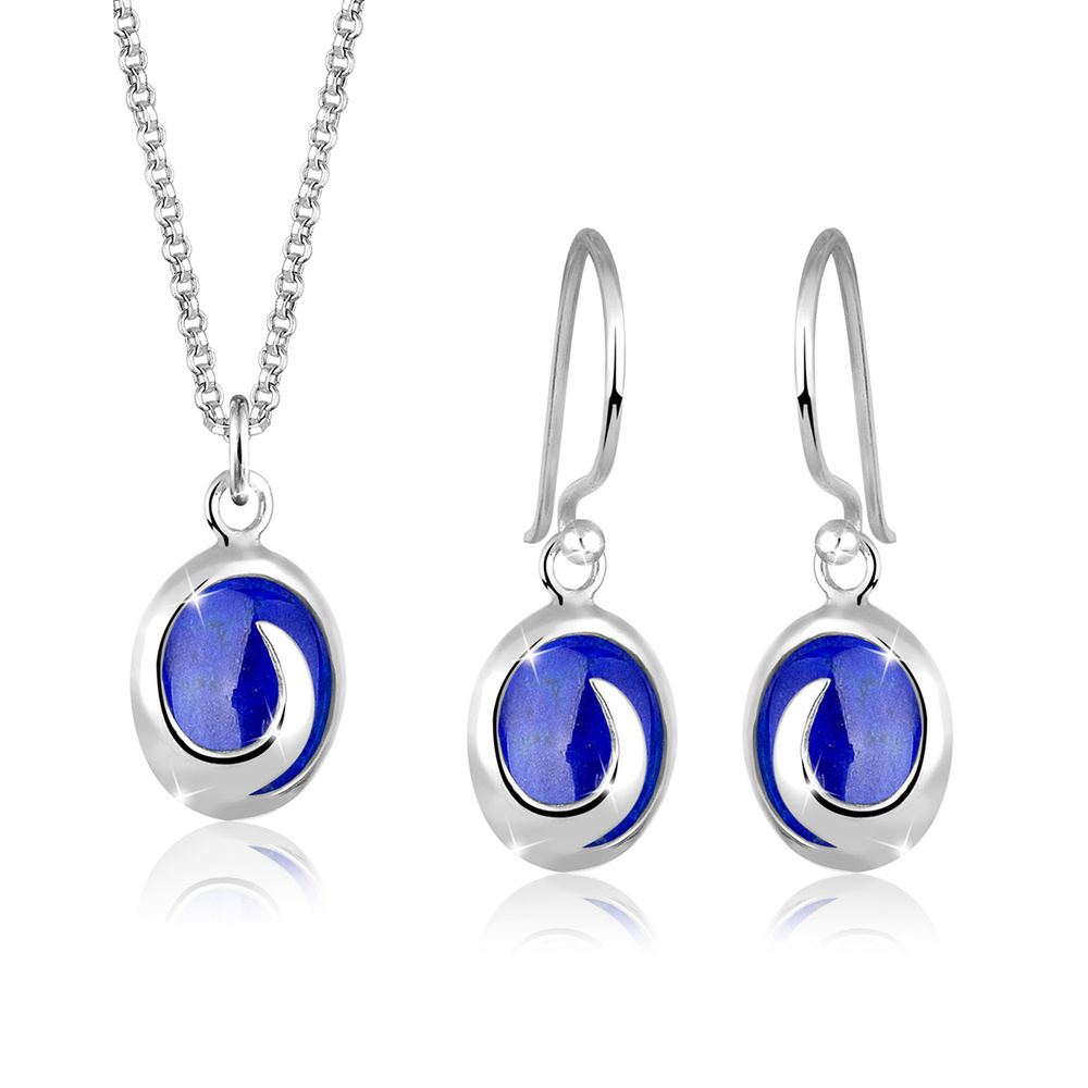 Elli Elli Ensemble de Bijoux Edelsteine 925 Sterling Silber Bijoux