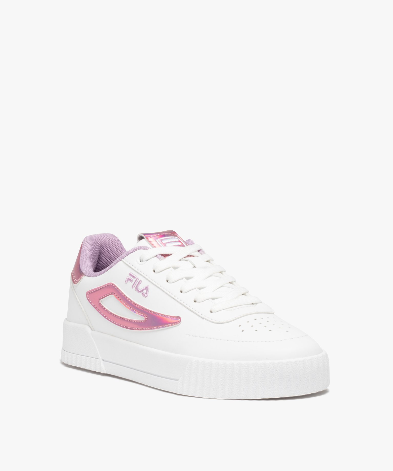 Baskets femme à lacets et détails colorés - Fila blanc | GEMO