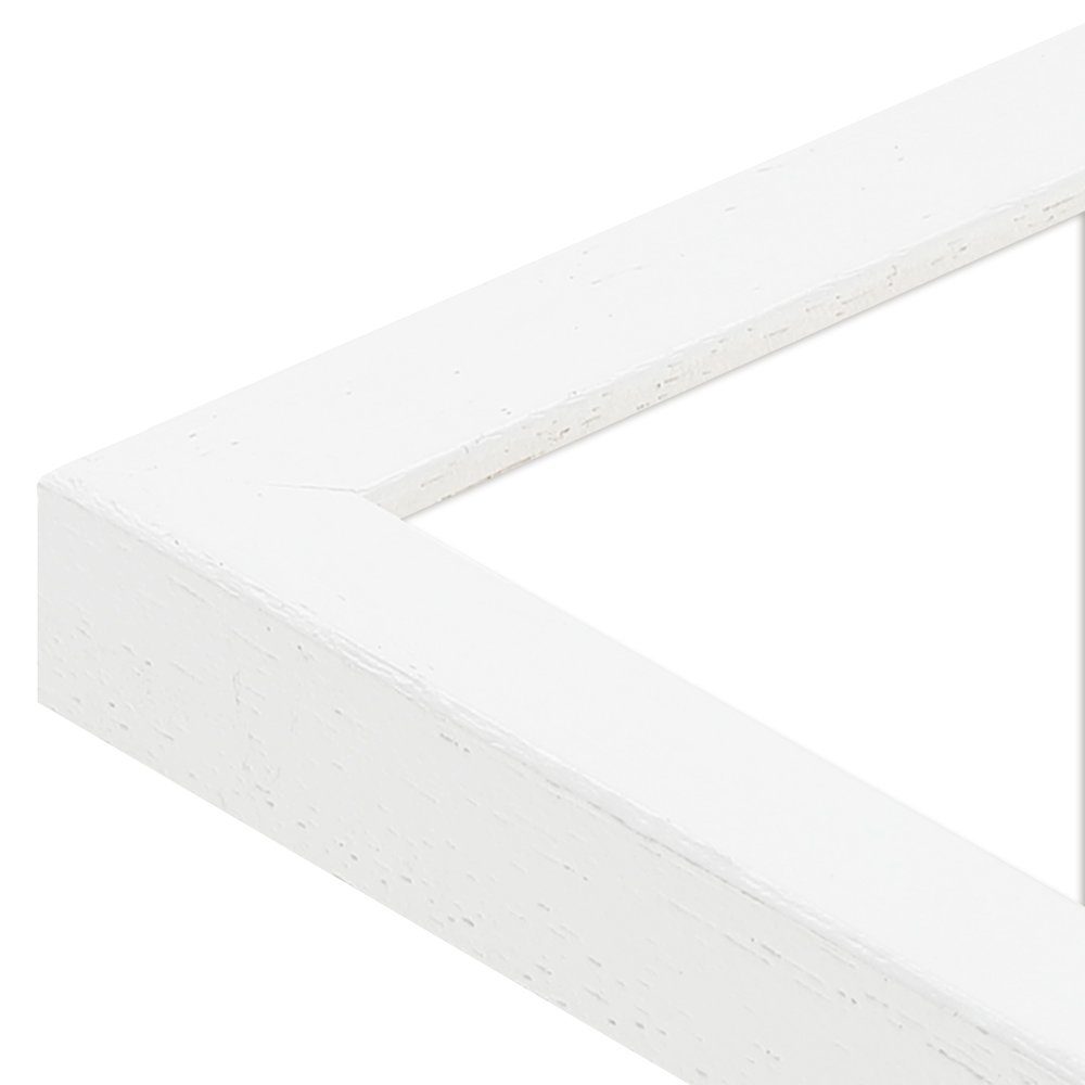 WANDStyle Bilderrahmen H950, Weiß gemasert, aus Massivholz im Stil Modern