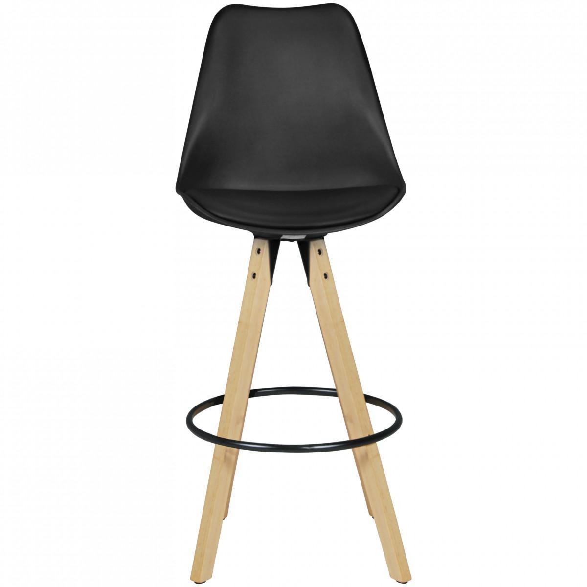 Wohnling 2er Set Barhocker LIMA Schwarz Retro