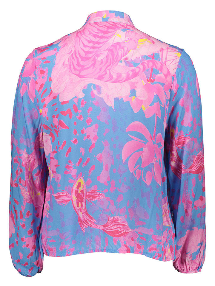 miss goodlife Bluse in Blau/ Pink günstig kaufen