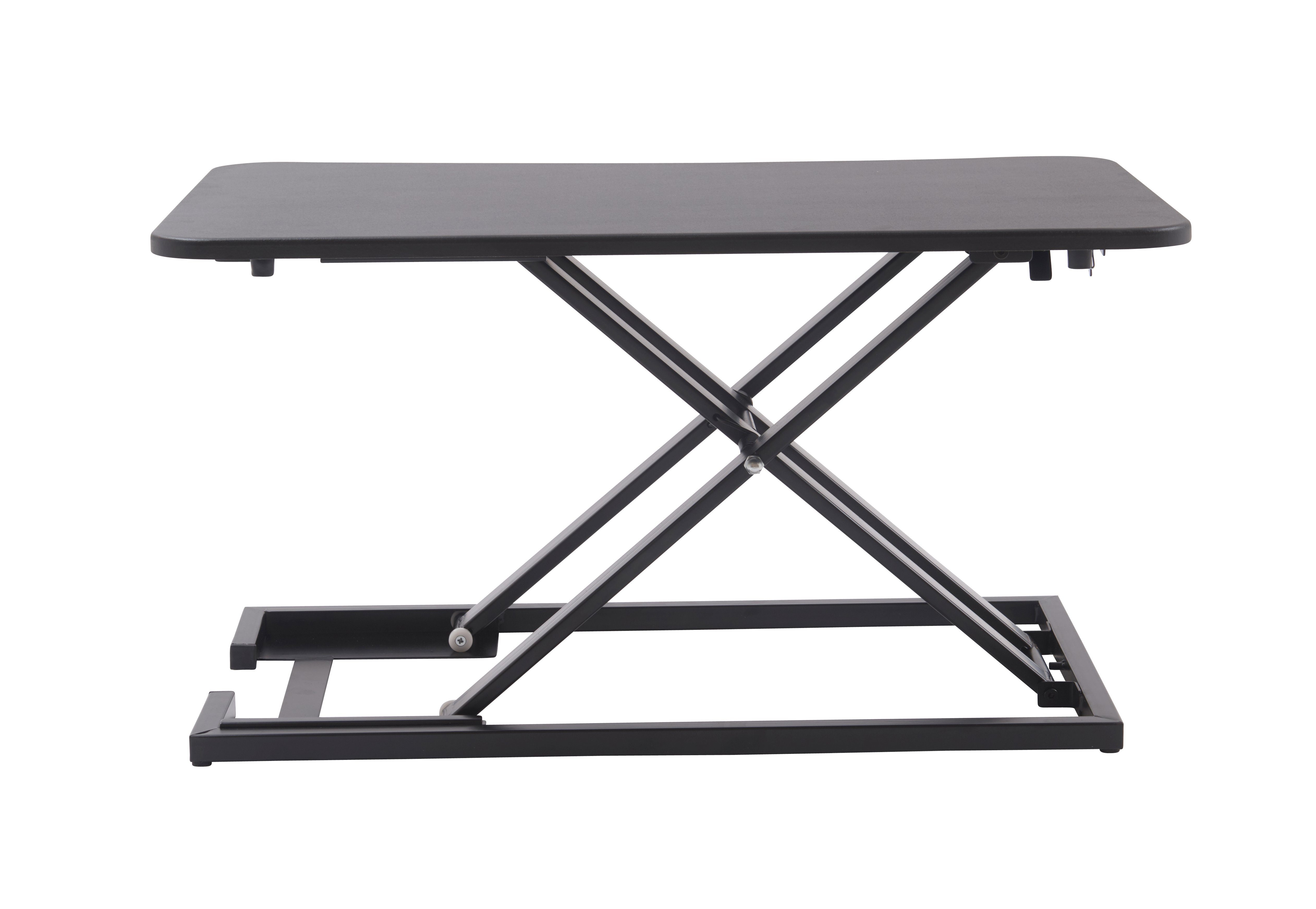 Yulukia Schreibtischaufsatz höhenverstellbarer ergonomischer Sitz- und Stehtischkonverter, X-Frame