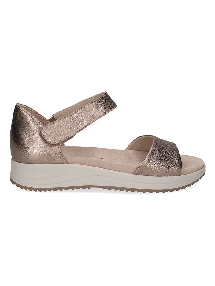 Caprice Leder-Sandalen in Hellbraun günstig kaufen